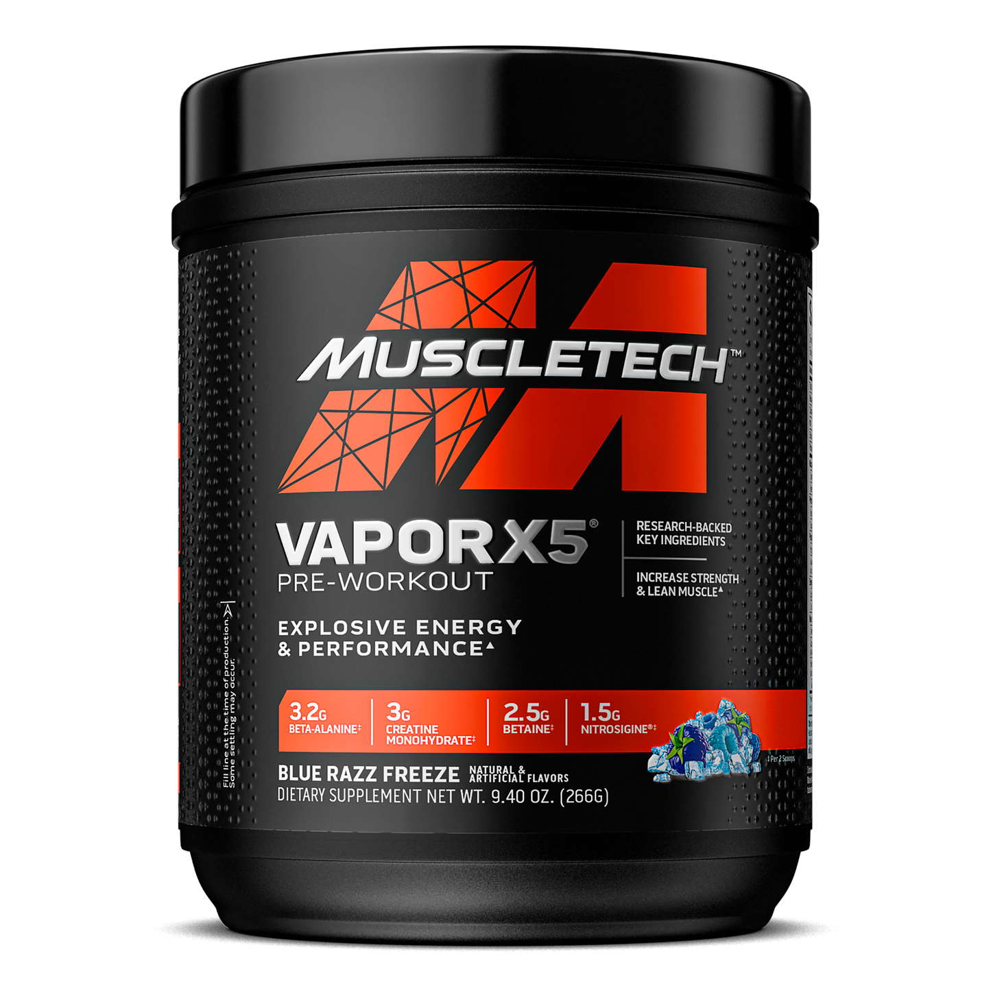 MuscleTech Vapor X5 Blue Razz Freeze 266g