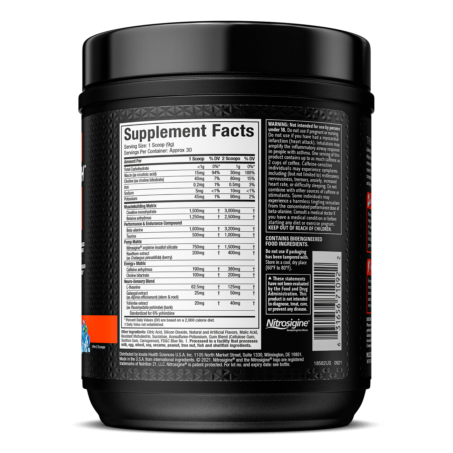 MuscleTech Vapor X5 Blue Razz Freeze 266g