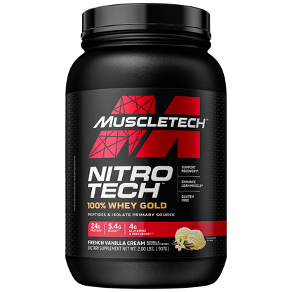 MUSCLETECH NITRO TECH 100% WHEY GOLD - French Vanilla Cream 907g