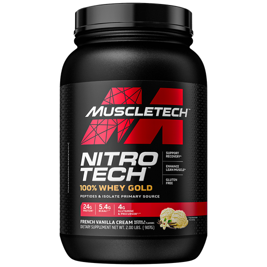 MUSCLETECH NITRO TECH 100% WHEY GOLD - French Vanilla Cream 907g