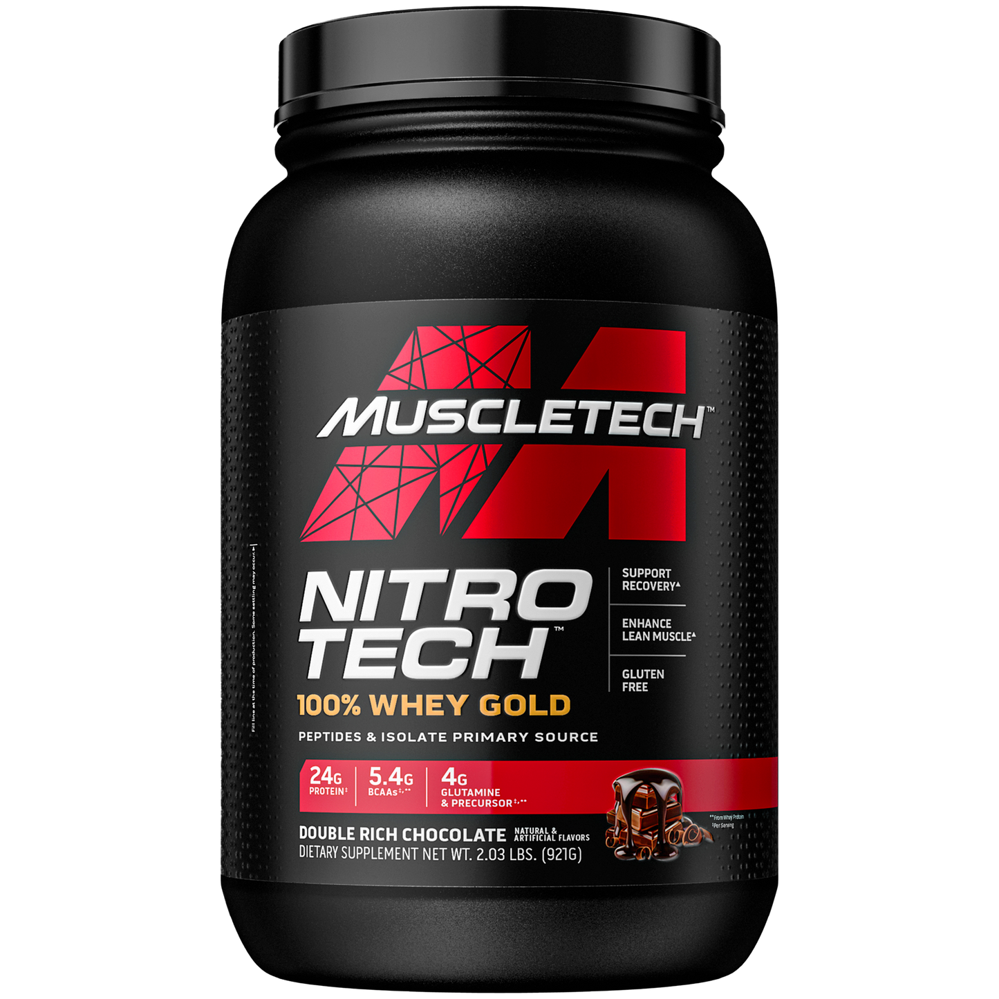 MUSCLETECH NITRO TECH 100% WHEY GOLD - Double Rich Chocolate 921g