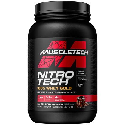 MUSCLETECH NITRO TECH 100% WHEY GOLD - Double Rich Chocolate 921g